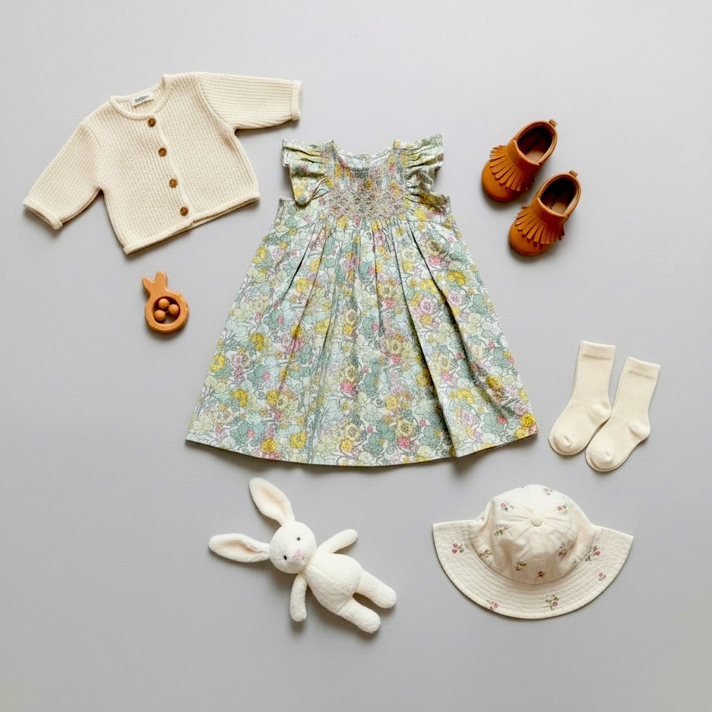 Bonpoint Floral Smocked Dress — Size 2A